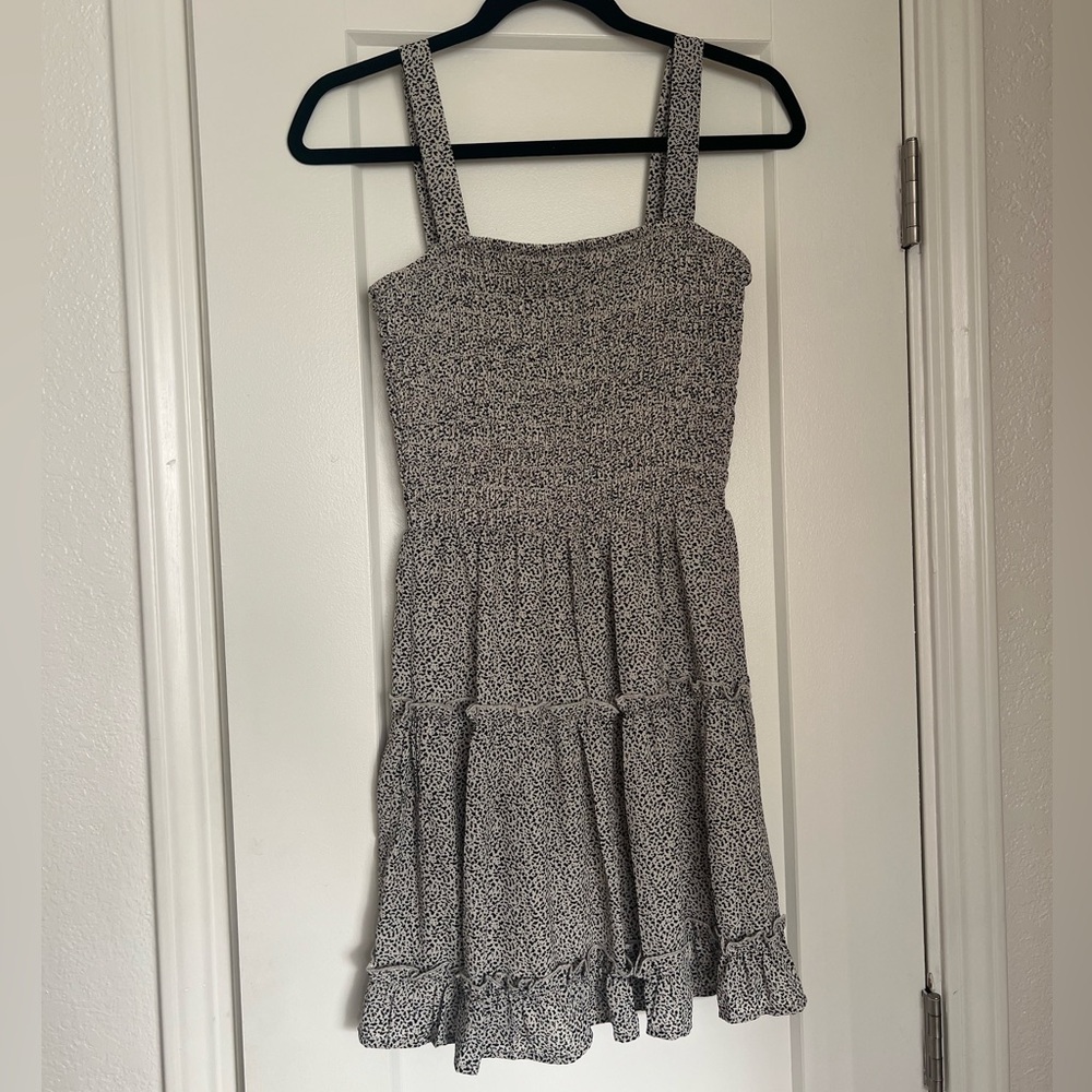 Sienna Sky Black and Cream Smocked Dress